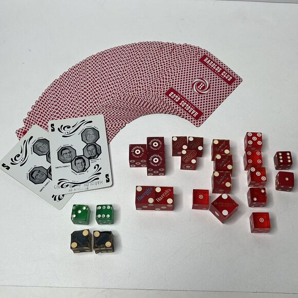 Vintage Cards Lucite Dice Hat Reno Tahoe Circus Circus Mapes Casino Memorabilia - Picture 2 of 16